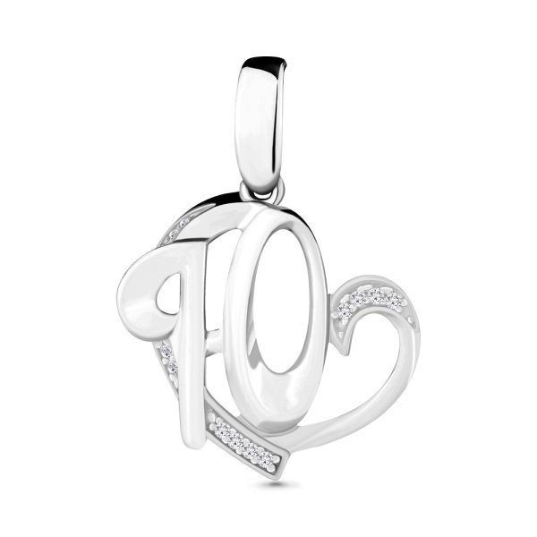 Подвеска Аквамарин - Серебро 925, Фианит (арт. 24037А.5)