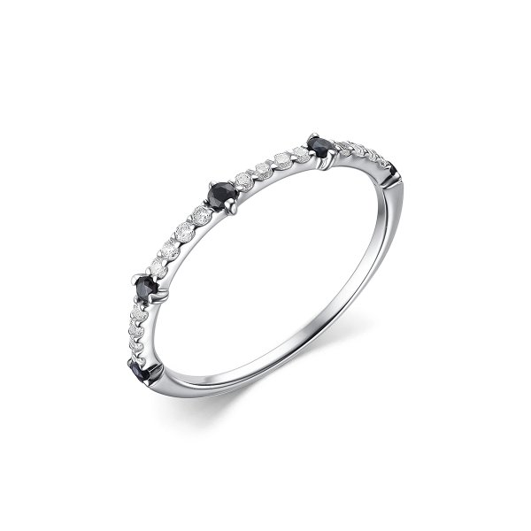 Кольцо Дар - Серебро 925, Сапфир, Сапфир розовый, Сапфир черный, Фианит (арт. К-2340рс110800)