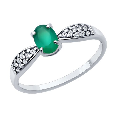 Кольцо Diamant - Серебро 925, Агат, Фианит (арт. 94-310-00176-2)