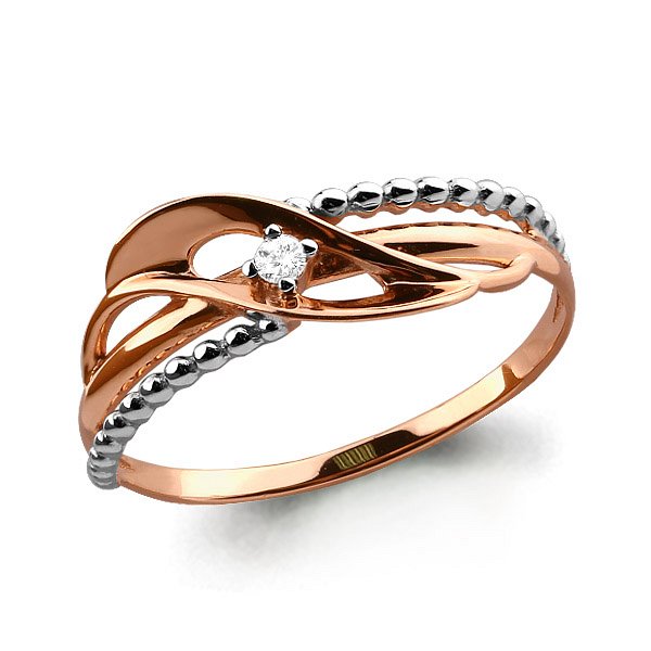 Кольцо Аквамарин - Золото 375, Фианит (арт. 64422А.8)