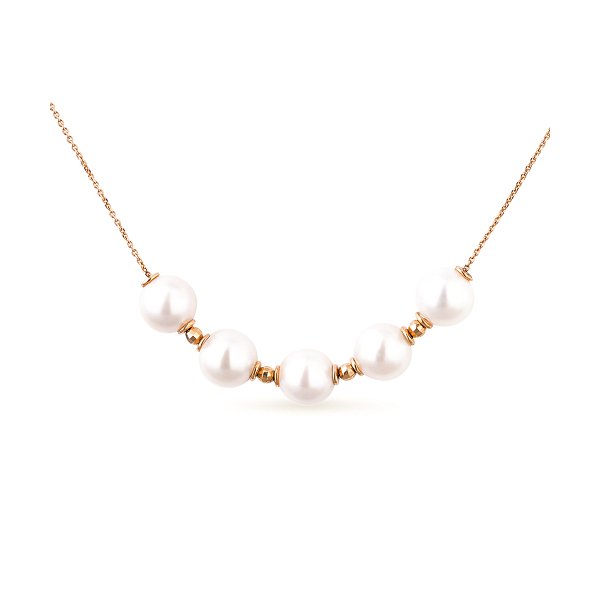 Колье ЮК Гранат - Золото 585, Жемчуг культивированный, Фианит (арт. 71801346)