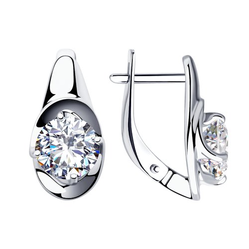 Серьги SOKOLOV - Серебро 925, Фианит (арт. 94023289)