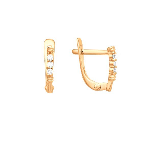 Серьги ЮФ Династия - Золото 375, Фианит (арт. 001252-5102)