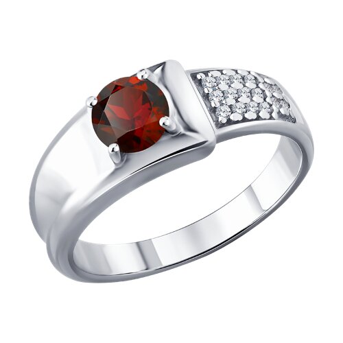 Кольцо SOKOLOV - Серебро 925, Гранат, Фианит (арт. 92014948)
