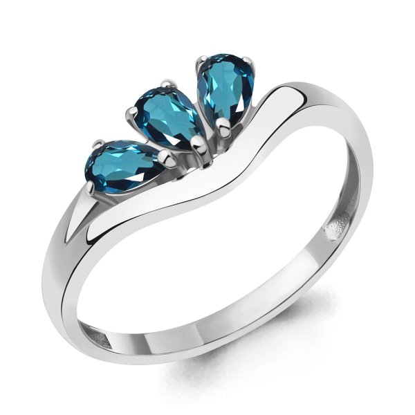 Кольцо Аквамарин - Серебро 925, Топаз лондон (арт. 6977008.5)