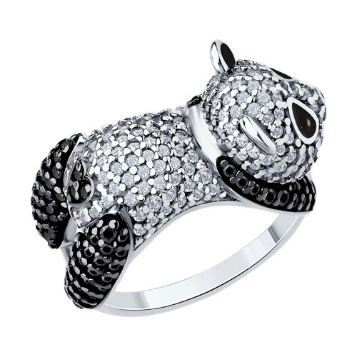 Кольцо SOKOLOV - Серебро 925, Фианит, Эмаль (арт. 94014264)