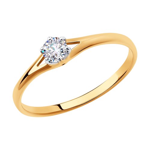 Кольцо SOKOLOV - Золото 375, Фианит (арт. 018518-4)