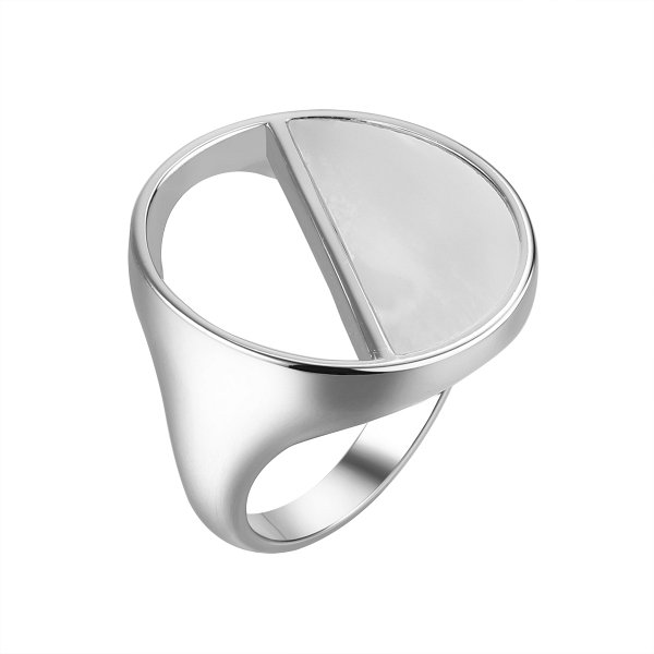Кольцо FRESH - Серебро 925, Перламутр (арт. PI-R03234-X-W-PN-X-X)