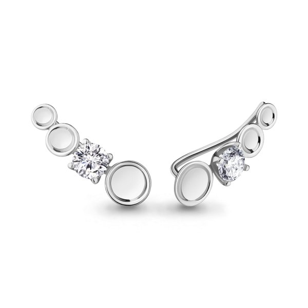 Серьги Аквамарин - Серебро 925, Фианит (арт. 49110А.5)