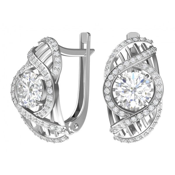 Серьги POKROVSKY - Серебро 925, Фианит (арт. 2101234-00775)