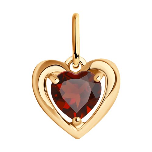 Подвеска SOKOLOV - Золото 585, Гранат (арт. 731492)