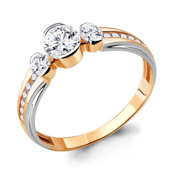 Кольцо Аквамарин - Серебро 925, Фианит (арт. 665751А.6)