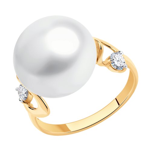 Кольцо SOKOLOV - Золото 585, Жемчуг культивированный, Фианит (арт. 791188)