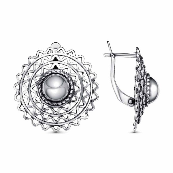 Серьги Красная пресня - Серебро 925 (арт. 33015992)