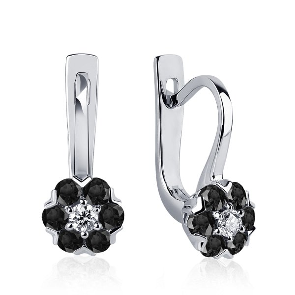 Серьги Platinum Lab. - Платина 950 (арт. ПС-247Ч-01)