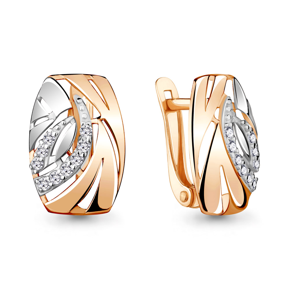 Серьги Аквамарин - Серебро 925, Фианит (арт. 45768А.6)