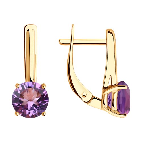 Серьги SOKOLOV - Золото 585, Аметист (арт. 728950)