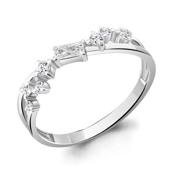 Кольцо Аквамарин - Серебро 925, Фианит (арт. 67303А.5)