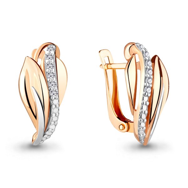 Серьги Аквамарин - Серебро 925, Фианит (арт. 46893А.6)