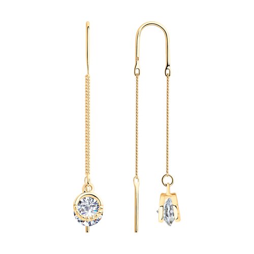 Серьги SOKOLOV - Серебро 925, Фианит (арт. 93021048)