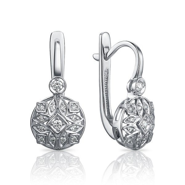 Серьги Platinum Lab. - Платина 950 (арт. ПС-278-01)