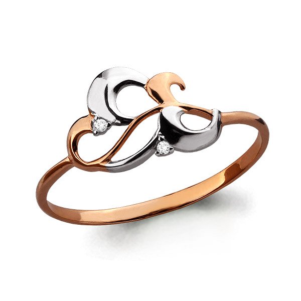 Кольцо Аквамарин - Золото 585, Фианит (арт. 64420А.1)