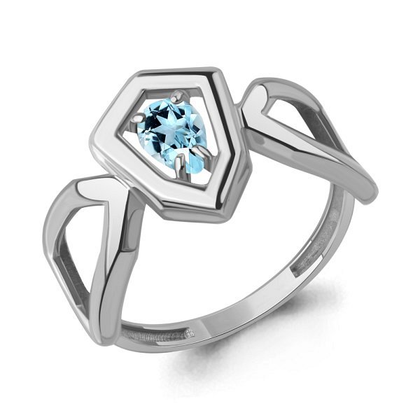 Кольцо Аквамарин - Серебро 925, Топаз (арт. 65022302.5)