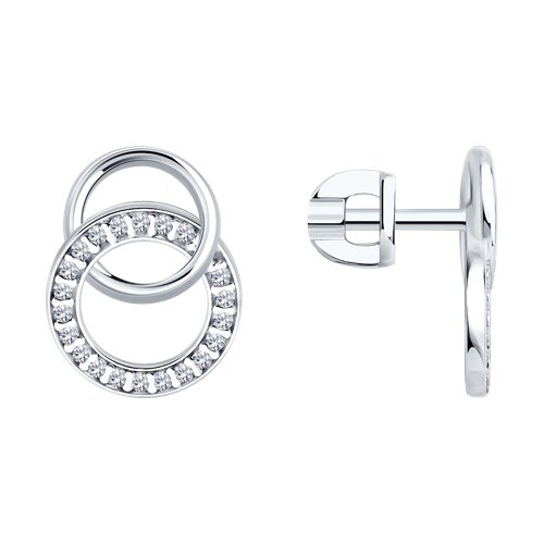 Серьги SOKOLOV - Серебро 925, Фианит (арт. 94027327)