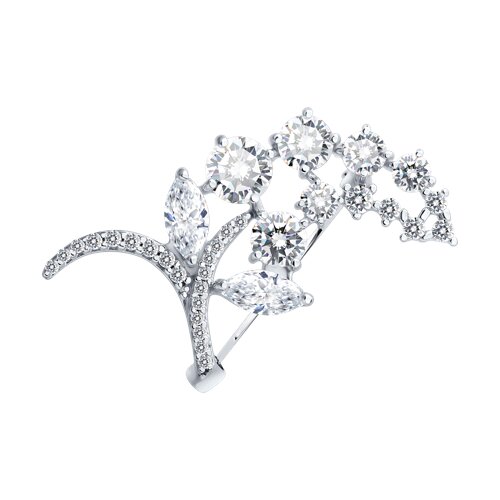 Брошь Diamant - Серебро 925, Фианит (арт. 94-140-01411-1)