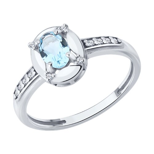 Кольцо SOKOLOV - Серебро 925, Топаз, Фианит (арт. 92014853)