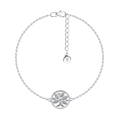 Браслет SOKOLOV - Серебро 925, Фианит, Эмаль (арт. 94050778)