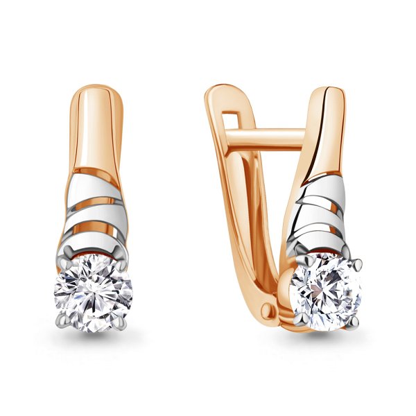 Серьги Аквамарин - Золото 585, Фианит (арт. 438891.1)