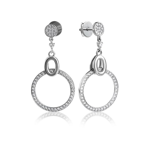 Серьги Галатея - Серебро 925, Фианит (арт. 3474.1)