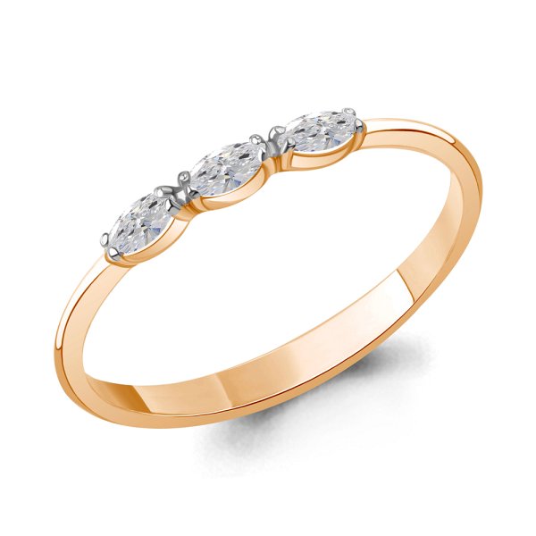 Кольцо Аквамарин - Золото 585, Фианит (арт. 600342.1)