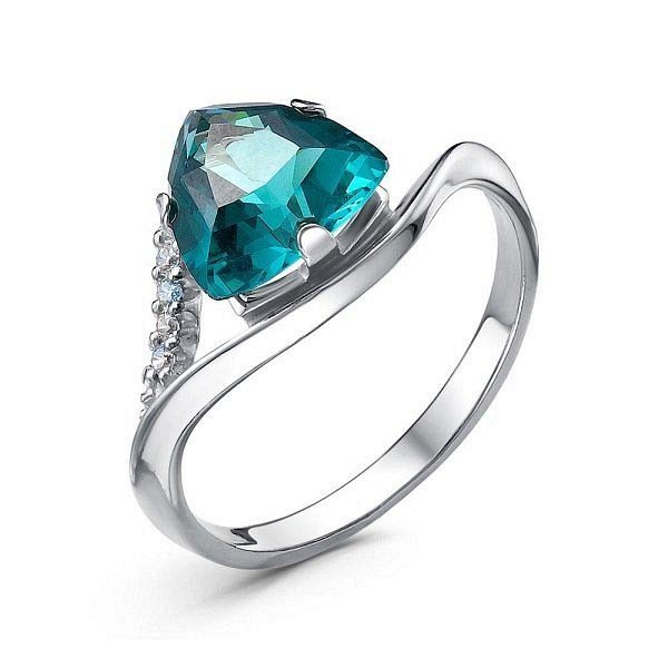 Кольцо Красная пресня - Серебро 925, Синтетический ситалл , Фианит (арт. 23714768Д14)