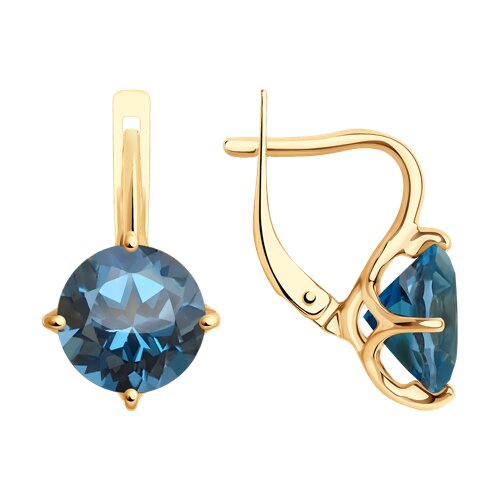 Серьги SOKOLOV - Золото 585, Топаз лондон (арт. 728108)
