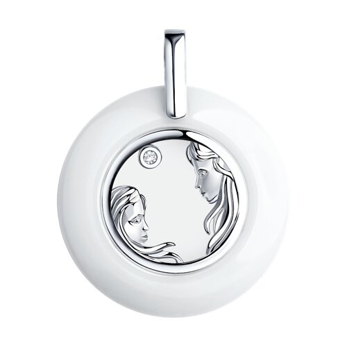 Подвеска Diamant - Серебро 925, Керамика, Фианит (арт. 94-130-00572-1)
