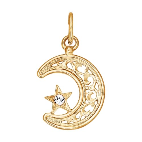 Подвеска SOKOLOV - Золото 585, Фианит (арт. 030046)