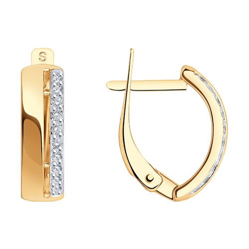 Серьги SOKOLOV - Золото 585, Фианит (арт. 027186)