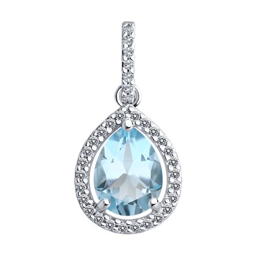 Подвеска Diamant - Серебро 925, Топаз, Фианит (арт. 94-330-02047-1)