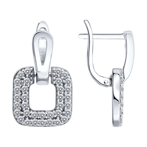 Серьги SOKOLOV - Серебро 925, Фианит (арт. 94027647-91)