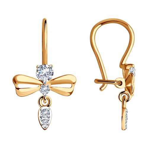 Серьги SOKOLOV - Золото 585, Фианит (арт. 029481)