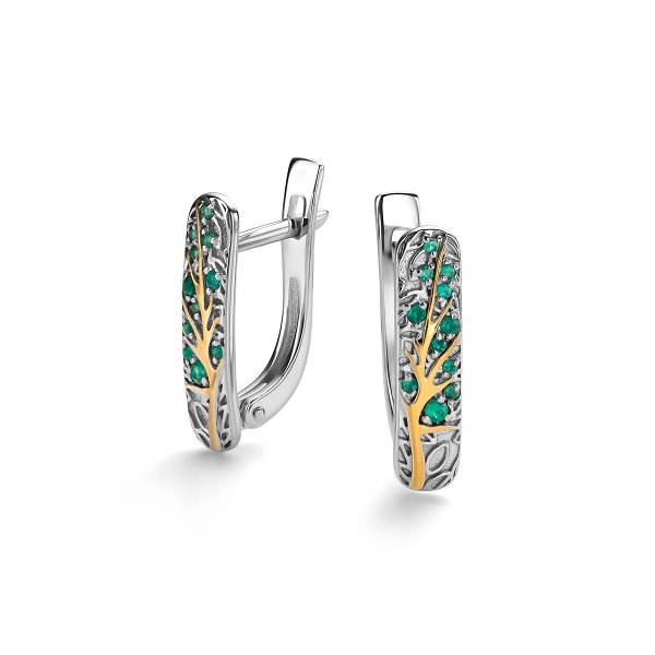Серьги Дар - Серебро 925, Агат (арт. С-5168рчр409)