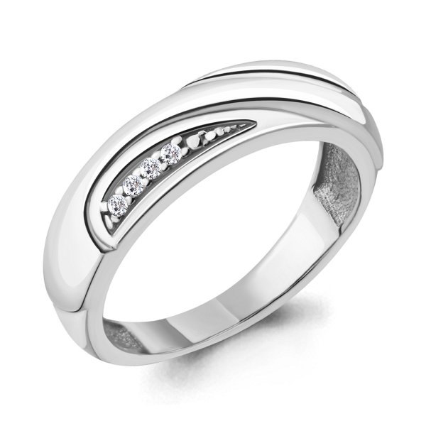 Кольцо Аквамарин - Серебро 925, Фианит (арт. 68560А.5)