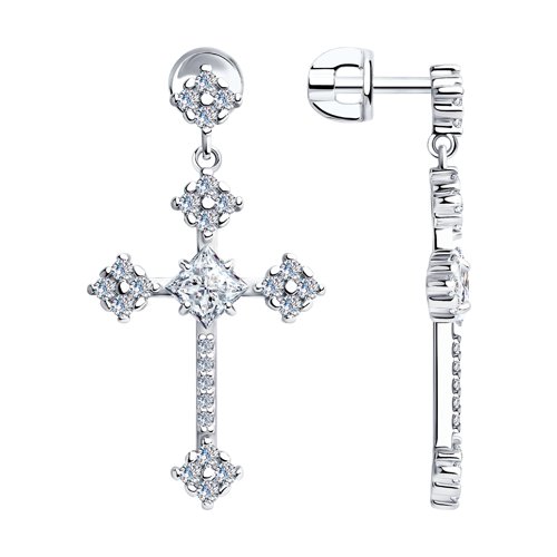 Серьги SOKOLOV - Серебро 925, Фианит (арт. 94023665)