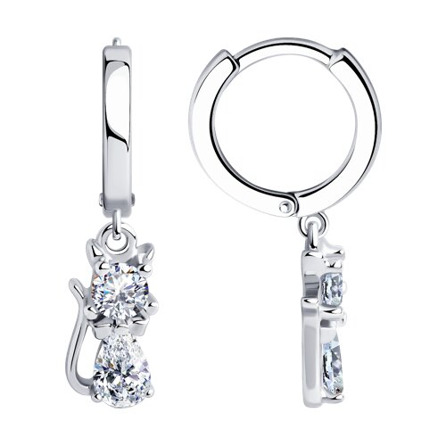 Серьги SOKOLOV - Серебро 925, Фианит (арт. 94026039)