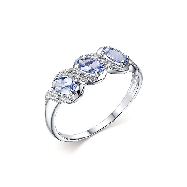 Кольцо Дар - Серебро 925, Танзанит, Фианит (арт. К-3066рс46400)