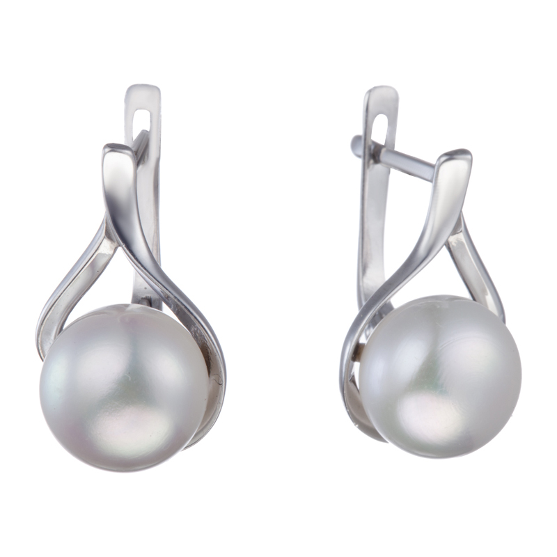 Серьги Мастер Клио - Серебро 925, Жемчуг культивированный (арт. 24С0576С)