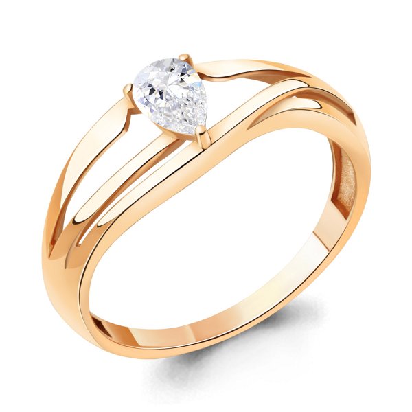 Кольцо Аквамарин - Серебро 925, Фианит (арт. 67382.6)