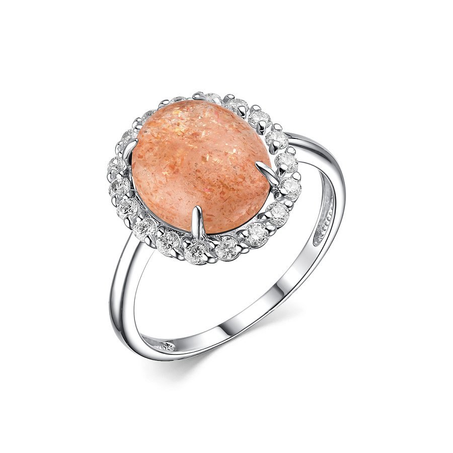 Кольцо Дар - Серебро 925, Солнечный камень, Фианит (арт. К-5049рк414300)